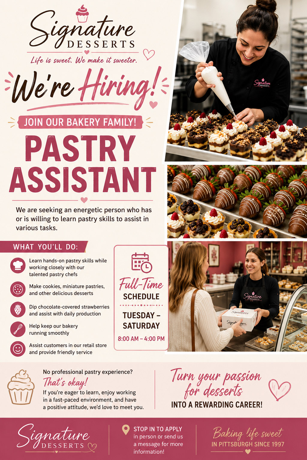 Employment Opportunities - Pastry Assistant